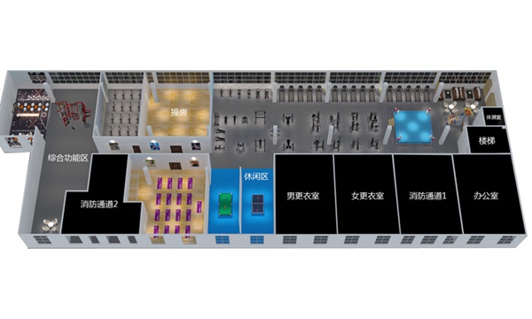 2000平方健身房配置方案-广西bsports(中国)体育健身器材有限公司官网