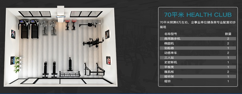 70平方健身室-bsports官网健身器材企事业健身解决方案 70平方健身室-bsports官网健身器材企事业健身解决方案