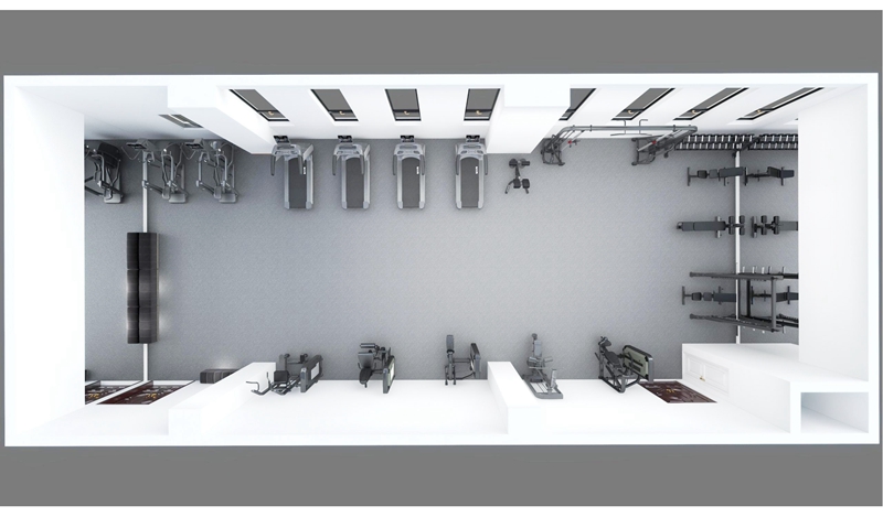 企事业单位健身房-平面图 企事业单位健身房-平面图